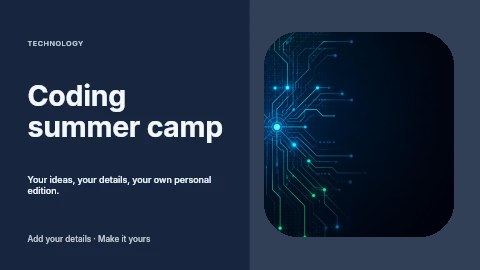 Coding summer camp youtube thumbnail template