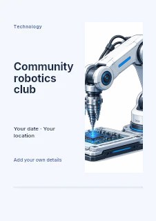 Robot arm assembling circuit board in Community robotics club · Split portrait