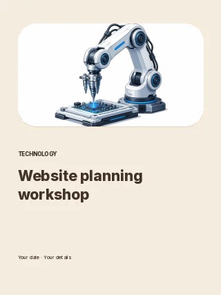 Website planning workshop · Circular focus poster template