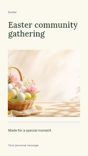 Easter community gathering instagram story template · Title & photograph