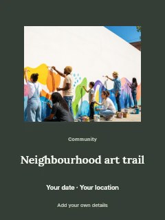 Neighbourhood art trail invitation template · Picture window
