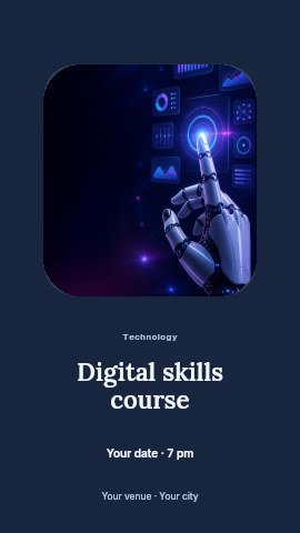 Digital skills course instagram story template