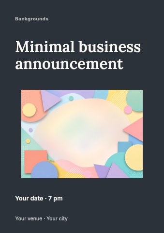 Minimal business announcement flyer template