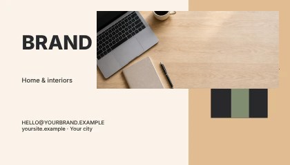 Home & interiors · Duotone business card template