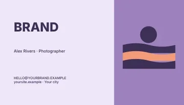 Photography · Playful business card template