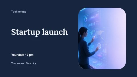 Startup launch presentation cover template