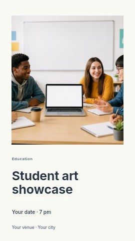 Student art showcase instagram story template