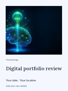 Digital brain with glowing light bulb concept in Digital portfolio review · Gallery editorial
