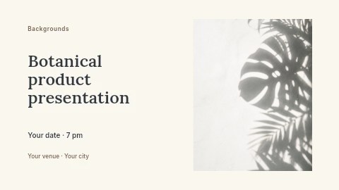 Botanical product presentation banner template