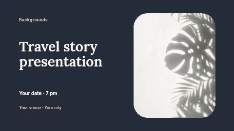 Travel story presentation banner template