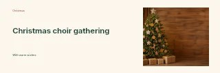 Christmas choir gathering banner template · Horizontal photo dialogue