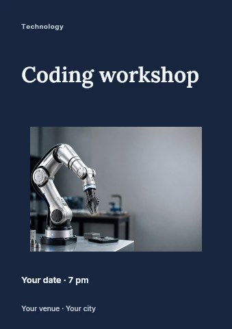 Coding workshop flyer template