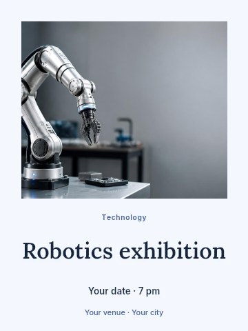Robotics exhibition invitation template