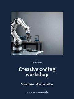 Creative coding workshop poster template · Picture window
