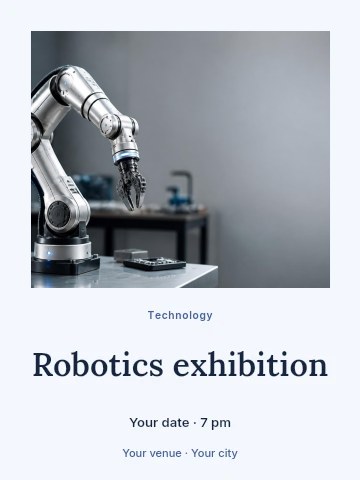 Robotics exhibition poster template