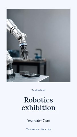 Robotics exhibition instagram story template