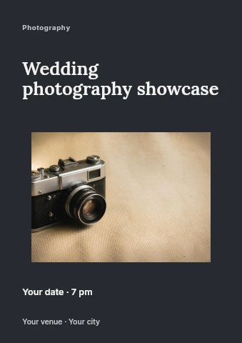 Wedding photography showcase flyer template flyer template