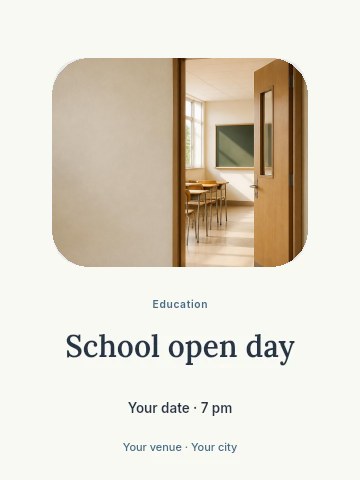 School open day invitation template