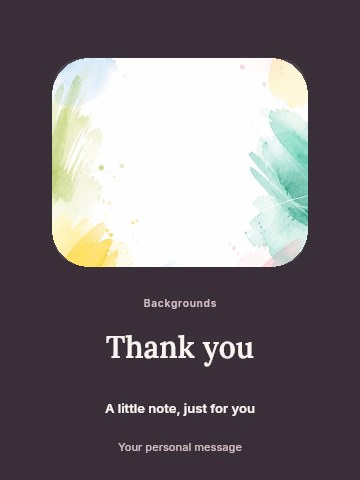 Colorful abstract watercolor background in Seasonal product showcase greeting card template