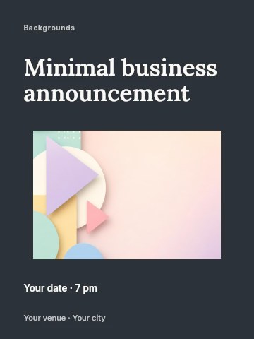 Abstract pastel geometric background design in Minimal business announcement invitation template