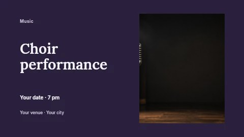 Choir performance banner template