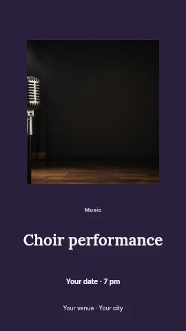 Choir performance instagram story template