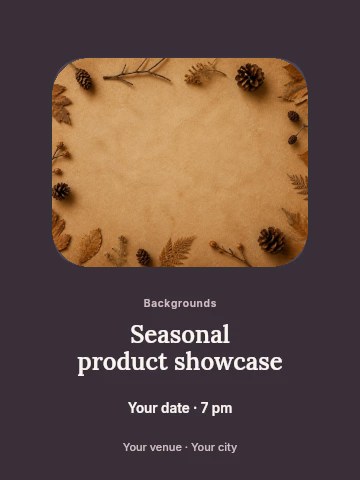 Seasonal product showcase invitation template