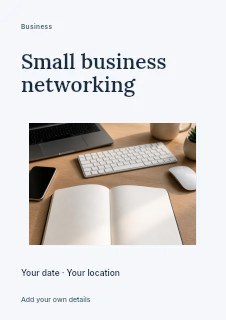 Small business networking · Modern programme