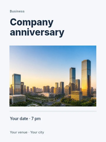 Company anniversary invitation template