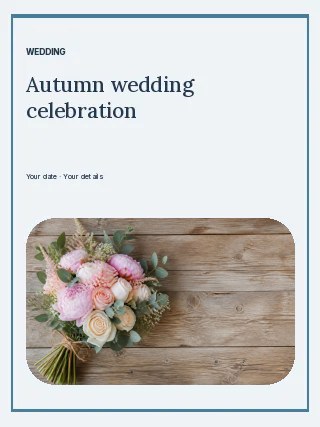 Autumn wedding celebration · Framed serif poster template