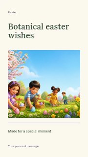 Botanical Easter wishes · Framed serif instagram story template