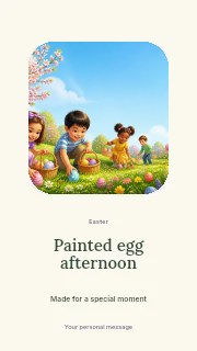Painted egg afternoon · Circular focus instagram story template