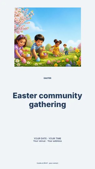 Easter community gathering · Gallery instagram story template