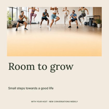 Room to grow · Editorial podcast cover template