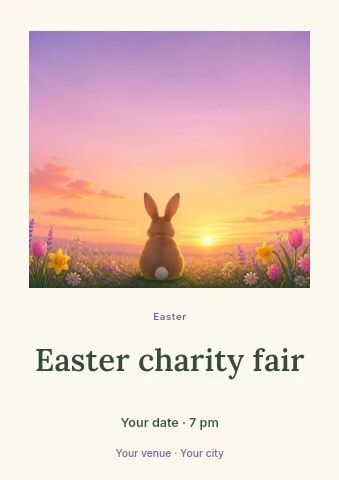 Easter charity fair flyer template