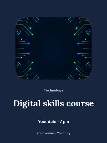 Digital skills course invitation template