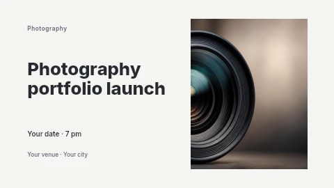 Photography portfolio launch banner template banner template
