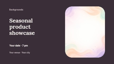 Pastel watercolor abstract background in Seasonal product showcase banner template