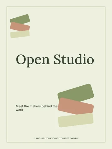Open Studio · Botanical poster template