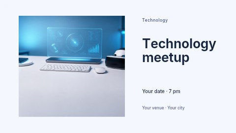 Technology meetup banner template