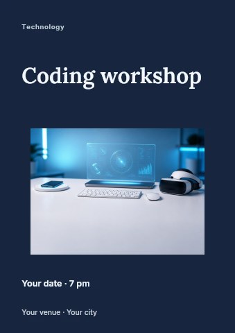 Coding workshop flyer template