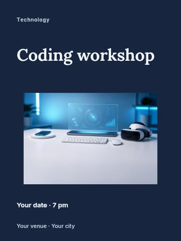 Coding workshop poster template