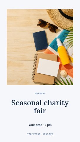 Seasonal charity fair instagram story template