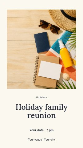 Holiday family reunion instagram story template