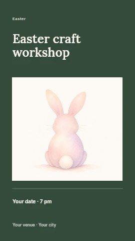 Easter craft workshop instagram story template