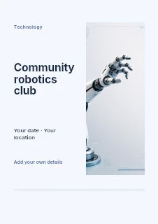 Robotic arm with articulated fingers in Community robotics club · Split portrait