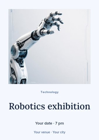 Robotics exhibition flyer template