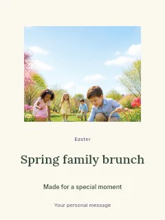Spring family brunch poster template · Picture window