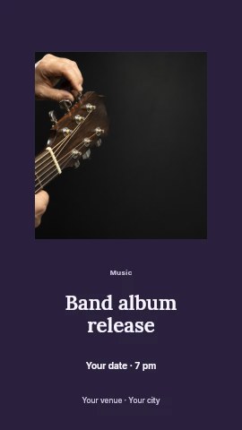 Band album release instagram story template
