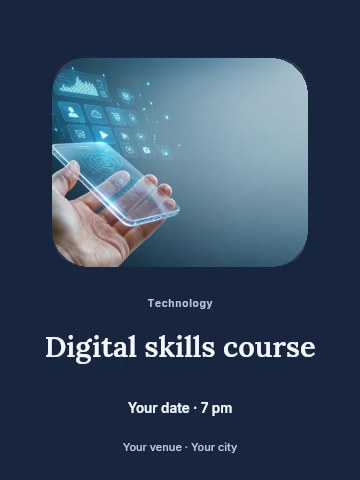 Digital skills course invitation template